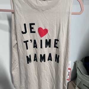 Women's Beige Graphic Tank Top